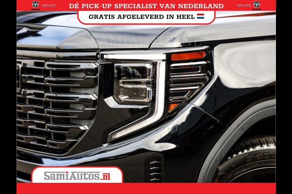 GMC Sierra Denali 6.2 V8 | HUD | 360CAMERA | HEAD-UP | APPLE CARPLAY | VIRTUAL COCKPIT |  BLACK LEDER | | FULL OPTION | DUBBELE CABINE | 5 PERSOONS | PICK UP | VOORRAAD NR 431569