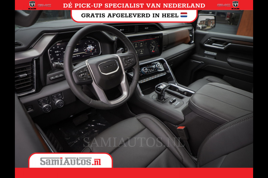 GMC Sierra Denali 6.2 V8 | HUD | 360CAMERA | HEAD-UP | APPLE CARPLAY | VIRTUAL COCKPIT |  BLACK LEDER | | FULL OPTION | DUBBELE CABINE | 5 PERSOONS | PICK UP | VOORRAAD NR 431569