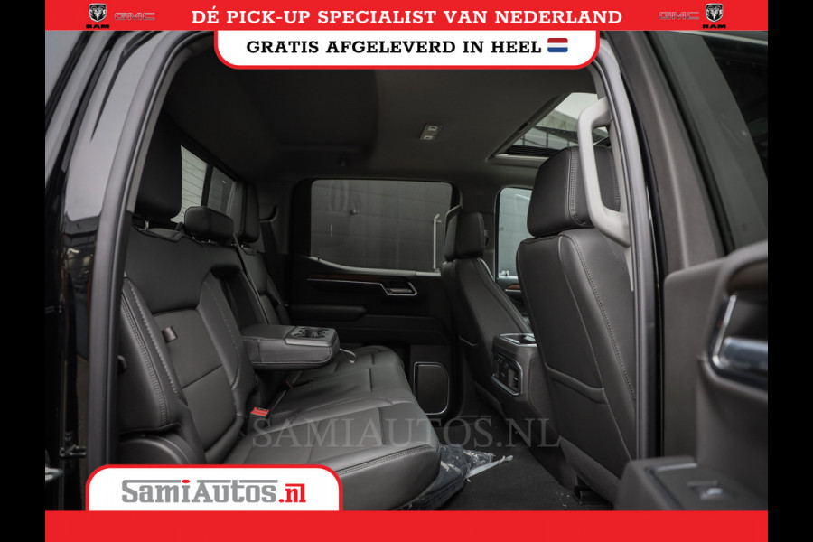 GMC Sierra Denali 6.2 V8 | HUD | 360CAMERA | HEAD-UP | APPLE CARPLAY | VIRTUAL COCKPIT |  BLACK LEDER | | FULL OPTION | DUBBELE CABINE | 5 PERSOONS | PICK UP | VOORRAAD NR 431569
