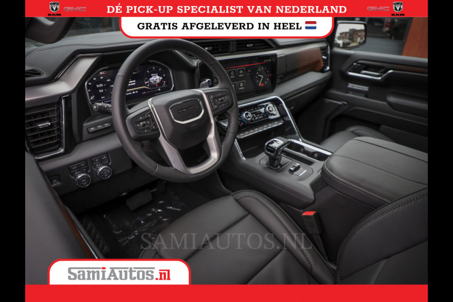 GMC Sierra Denali 6.2 V8 | HUD | 360CAMERA | HEAD-UP | APPLE CARPLAY | VIRTUAL COCKPIT |  BLACK LEDER | | FULL OPTION | DUBBELE CABINE | 5 PERSOONS | PICK UP | VOORRAAD NR 431569