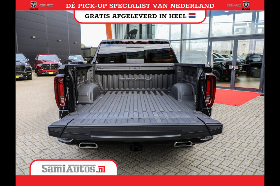 GMC Sierra Denali 6.2 V8 | HUD | 360CAMERA | HEAD-UP | APPLE CARPLAY | VIRTUAL COCKPIT |  BLACK LEDER | | FULL OPTION | DUBBELE CABINE | 5 PERSOONS | PICK UP | VOORRAAD NR 431569