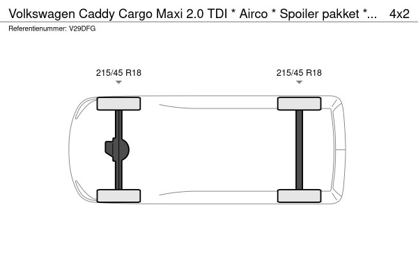 Volkswagen Caddy Cargo Maxi 2.0 TDI * Airco * Spoiler pakket * Lichtmetaal * Bluetooth *