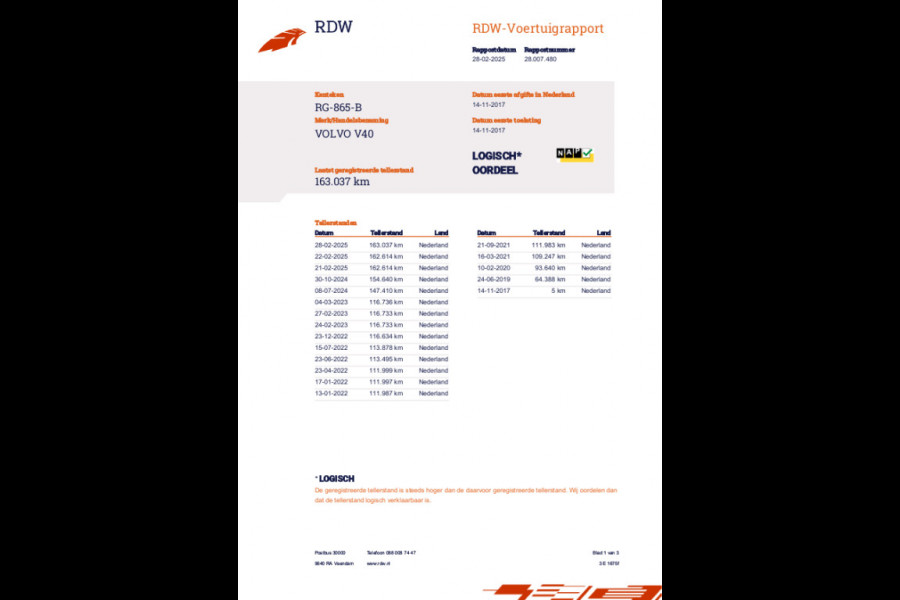 Volvo V40 2.0 T4 Business Sport / NL-Auto / 190 PK / Distributie recent verv. / Navigatie / Cruise / Climate