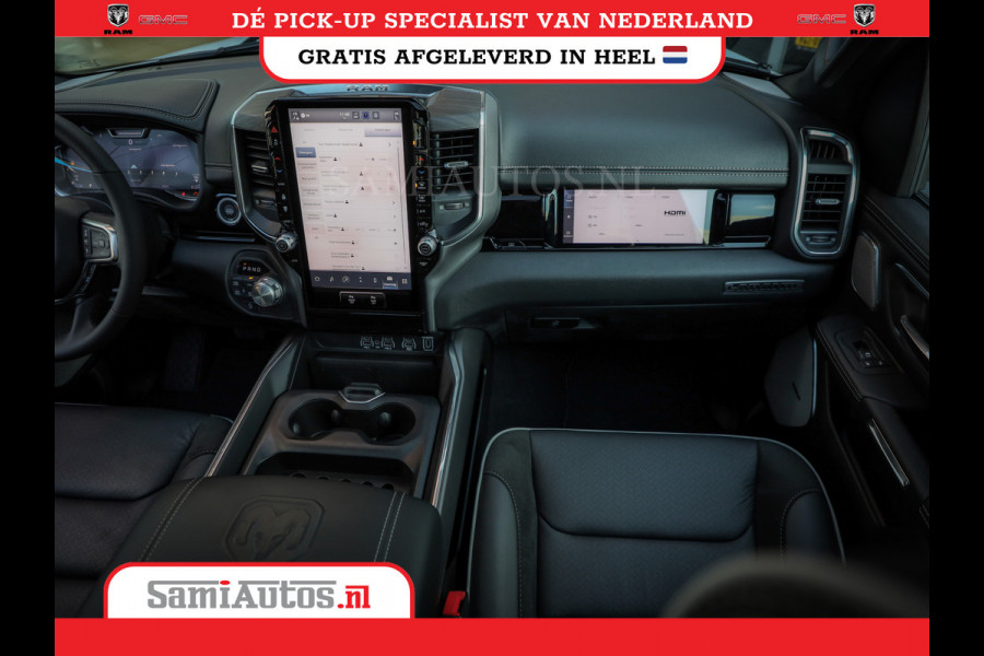 Dodge Ram 420PK 636 Nm | 14,4 SCHERM + 10.2 INCH PASSENGER SCREEN | PRIJS MET LPG EN COVER EN GARANTIE | DUBBELE CABINE | PICK UP | 5 PERSOONS | DC | GRIJSKENTEKEN | VOORAAD 2223 - 5047