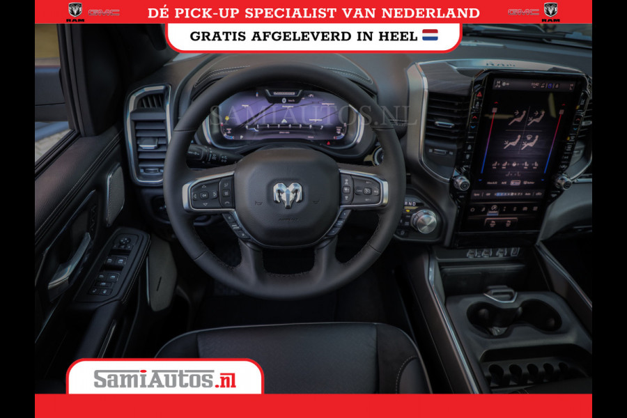 Dodge Ram 420PK 636 Nm | 14,4 SCHERM + 10.2 INCH PASSENGER SCREEN | PRIJS MET LPG EN COVER EN GARANTIE | DUBBELE CABINE | PICK UP | 5 PERSOONS | DC | GRIJSKENTEKEN | VOORAAD 2223 - 5047