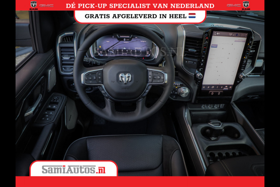 Dodge Ram 420PK 636 Nm | 14,4 SCHERM + 10.2 INCH PASSENGER SCREEN | PRIJS MET LPG EN COVER EN GARANTIE | DUBBELE CABINE | PICK UP | 5 PERSOONS | DC | GRIJSKENTEKEN | VOORAAD 2223 - 5047