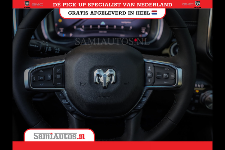 Dodge Ram 420PK 636 Nm | 14,4 SCHERM + 10.2 INCH PASSENGER SCREEN | PRIJS MET LPG EN COVER EN GARANTIE | DUBBELE CABINE | PICK UP | 5 PERSOONS | DC | GRIJSKENTEKEN | VOORAAD 2223 - 5047