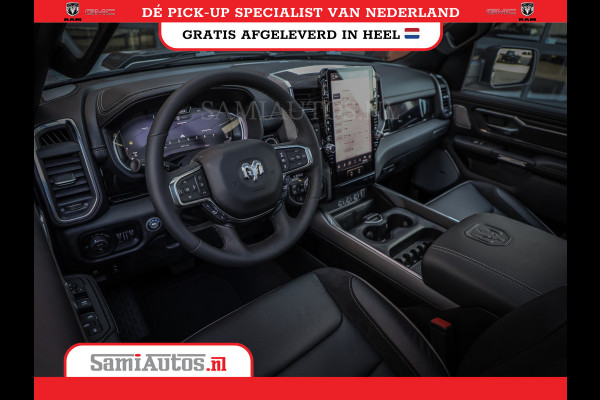 Dodge Ram 420PK 636 Nm | 14,4 SCHERM + 10.2 INCH PASSENGER SCREEN | PRIJS MET LPG EN COVER EN GARANTIE | DUBBELE CABINE | PICK UP | 5 PERSOONS | DC | GRIJSKENTEKEN | VOORAAD 2223 - 5047