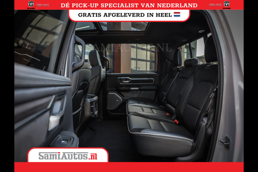 Dodge Ram 420PK 636 Nm | 14,4 SCHERM + 10.2 INCH PASSENGER SCREEN | PRIJS MET LPG EN COVER EN GARANTIE | DUBBELE CABINE | PICK UP | 5 PERSOONS | DC | GRIJSKENTEKEN | VOORAAD 2223 - 5047