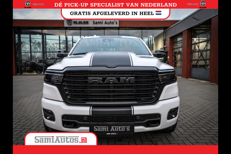 Dodge Ram 420PK 636 Nm | 14,4 SCHERM + 10.2 INCH PASSENGER SCREEN | PRIJS MET LPG EN COVER EN GARANTIE | DUBBELE CABINE | PICK UP | 5 PERSOONS | DC | GRIJSKENTEKEN | VOORAAD 2223 - 5047