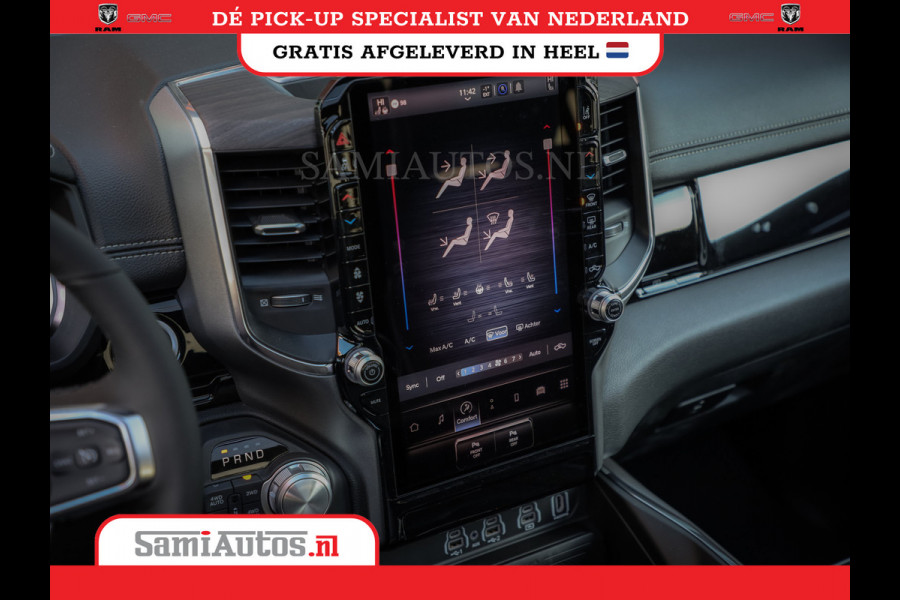Dodge Ram 420PK 636 Nm | 14,4 SCHERM + 10.2 INCH PASSENGER SCREEN | PRIJS MET LPG EN COVER EN GARANTIE | DUBBELE CABINE | PICK UP | 5 PERSOONS | DC | GRIJSKENTEKEN | VOORAAD 2223 - 5047
