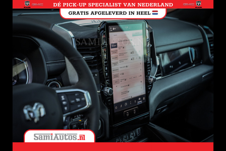 Dodge Ram 420PK 636 Nm | 14,4 SCHERM + 10.2 INCH PASSENGER SCREEN | PRIJS MET LPG EN COVER EN GARANTIE | DUBBELE CABINE | PICK UP | 5 PERSOONS | DC | GRIJSKENTEKEN | VOORAAD 2223 - 5047