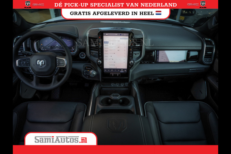Dodge Ram 420PK 636 Nm | 14,4 SCHERM + 10.2 INCH PASSENGER SCREEN | PRIJS MET LPG EN COVER EN GARANTIE | DUBBELE CABINE | PICK UP | 5 PERSOONS | DC | GRIJSKENTEKEN | VOORAAD 2223 - 5047