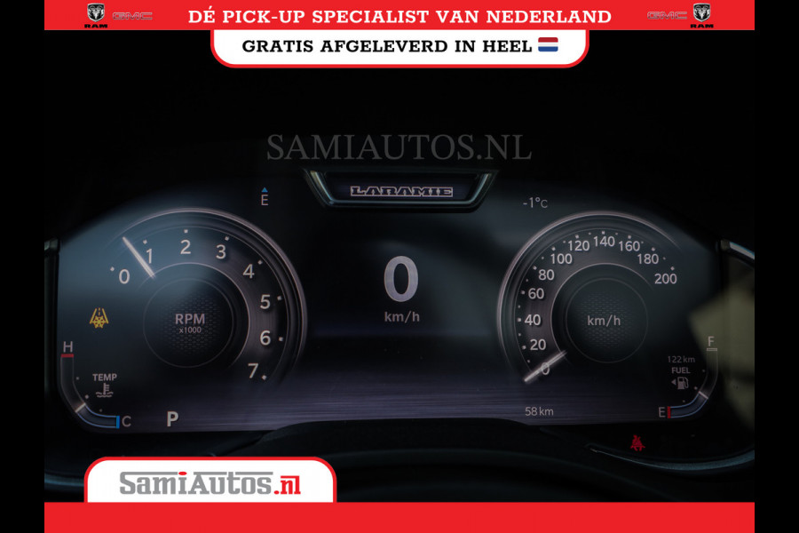 Dodge Ram 420PK 636 Nm | 14,4 SCHERM + 10.2 INCH PASSENGER SCREEN | PRIJS MET LPG EN COVER EN GARANTIE | DUBBELE CABINE | PICK UP | 5 PERSOONS | DC | GRIJSKENTEKEN | VOORAAD 2223 - 5047