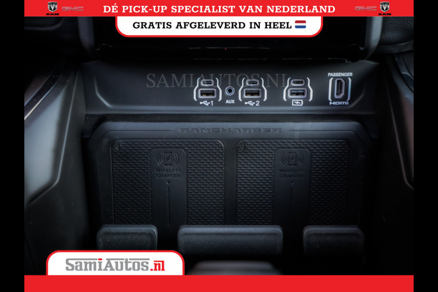 Dodge Ram 420PK 636 Nm | 14,4 SCHERM + 10.2 INCH PASSENGER SCREEN | PRIJS MET LPG EN COVER EN GARANTIE | DUBBELE CABINE | PICK UP | 5 PERSOONS | DC | GRIJSKENTEKEN | VOORAAD 2223 - 5047