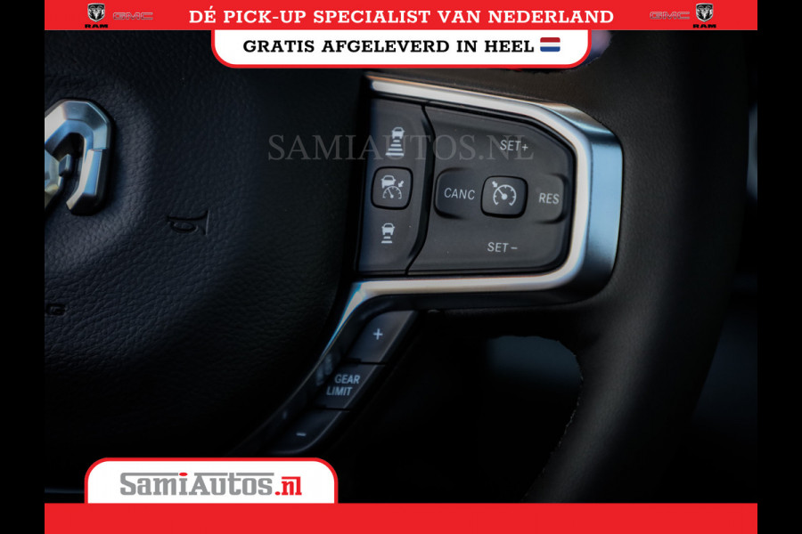 Dodge Ram 420PK 636 Nm | 14,4 SCHERM + 10.2 INCH PASSENGER SCREEN | PRIJS MET LPG EN COVER EN GARANTIE | DUBBELE CABINE | PICK UP | 5 PERSOONS | DC | GRIJSKENTEKEN | VOORAAD 2223 - 5047