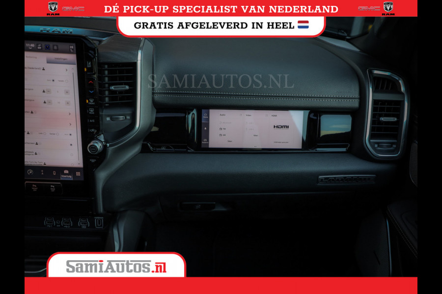 Dodge Ram 420PK 636 Nm | 14,4 SCHERM + 10.2 INCH PASSENGER SCREEN | PRIJS MET LPG EN COVER EN GARANTIE | DUBBELE CABINE | PICK UP | 5 PERSOONS | DC | GRIJSKENTEKEN | VOORAAD 2223 - 5047