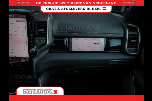 Dodge Ram 420PK 636 Nm | 14,4 SCHERM + 10.2 INCH PASSENGER SCREEN | PRIJS MET LPG EN COVER EN GARANTIE | DUBBELE CABINE | PICK UP | 5 PERSOONS | DC | GRIJSKENTEKEN | VOORAAD 2223 - 5047