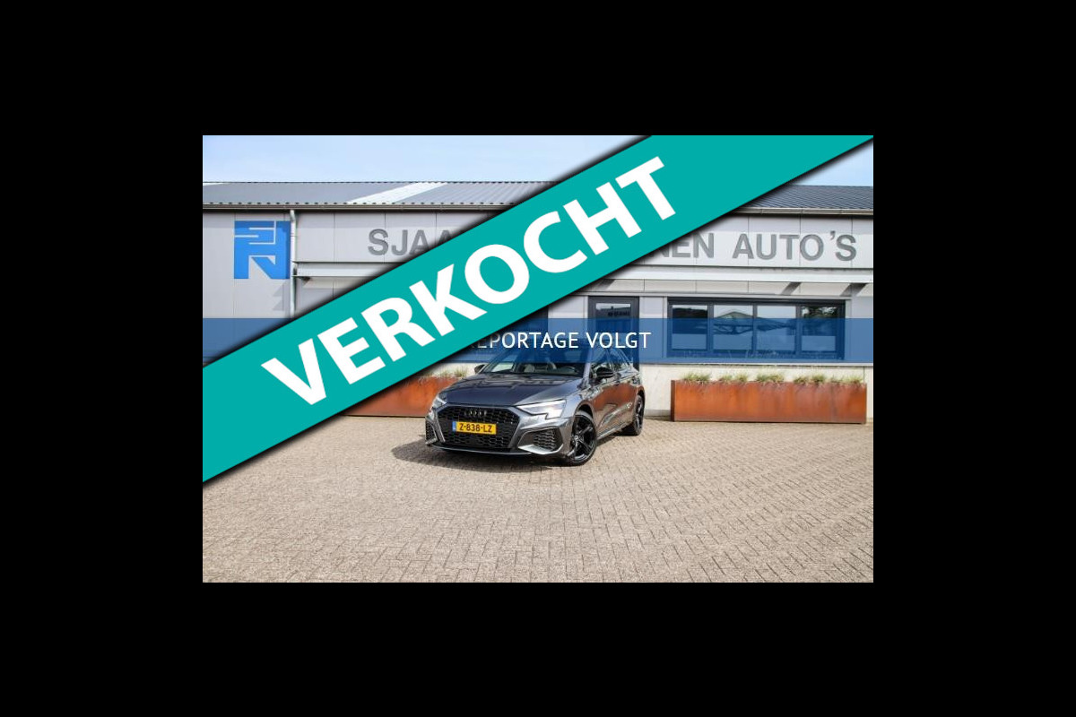 Audi A3 Sportback 40 TFSI e PHEV S Edition S-line 204pk S-Tronic! 1e|DLR|Panoramadak|Virtual Cockpit|Kuipstoelen|LED Matrix|Black Audi A3 Sportback 40 TFSI e PHEV S Edition S-line 204pk S-Tronic! 1e|DLR|Panoramadak|Virtual Cockpit|Kuipstoelen|LED Matrix|Black