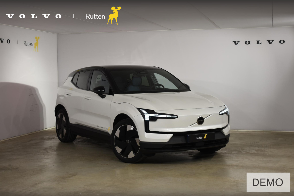 Volvo EX30 272PK Single Motor Extended Range Plus 69 kWh / Extra getint glas / Crystal White / 19 Inch Velgen Volvo EX30 272PK Single Motor Extended Range Plus 69 kWh / Extra getint glas / Crystal White / 19 Inch Velgen