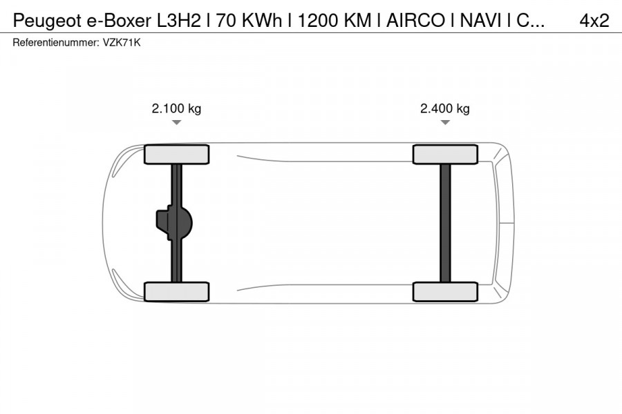 Peugeot e-Boxer L3H2 l 70 KWh l 1200 KM l AIRCO l NAVI l CAMERA