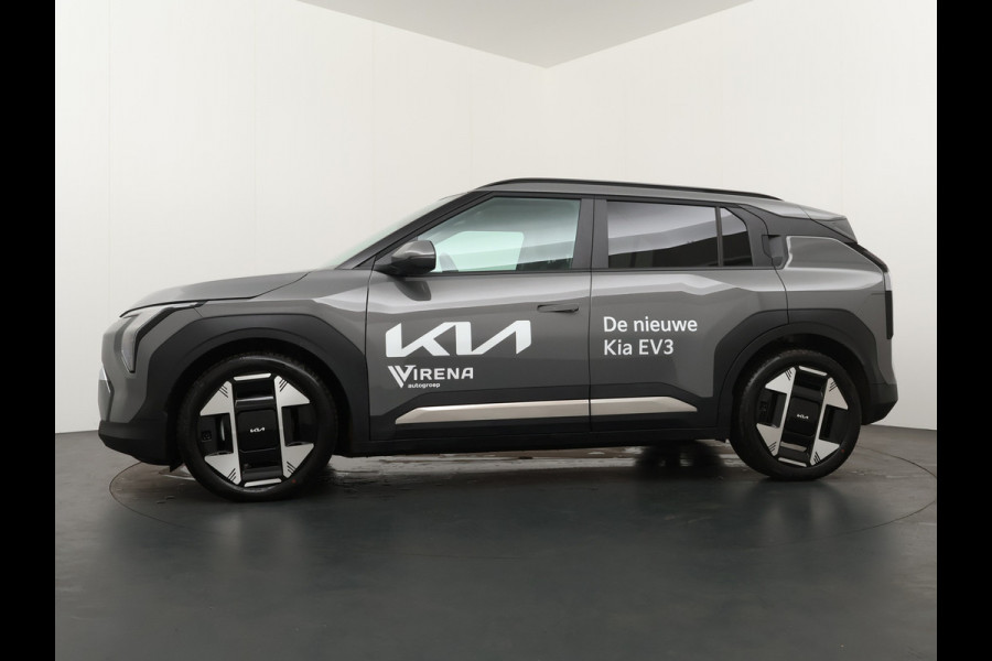 Kia EV3 Plus Advanced 81.4 kWh - Rijdende Demo - Draadloze Apple CarPlay / Android Auto - Stoel en stuurwiel verwarming - Panoramadak - Harman Kardon Audio - Dodehoek assistent - Fabrieksgarantie tot 11-2031