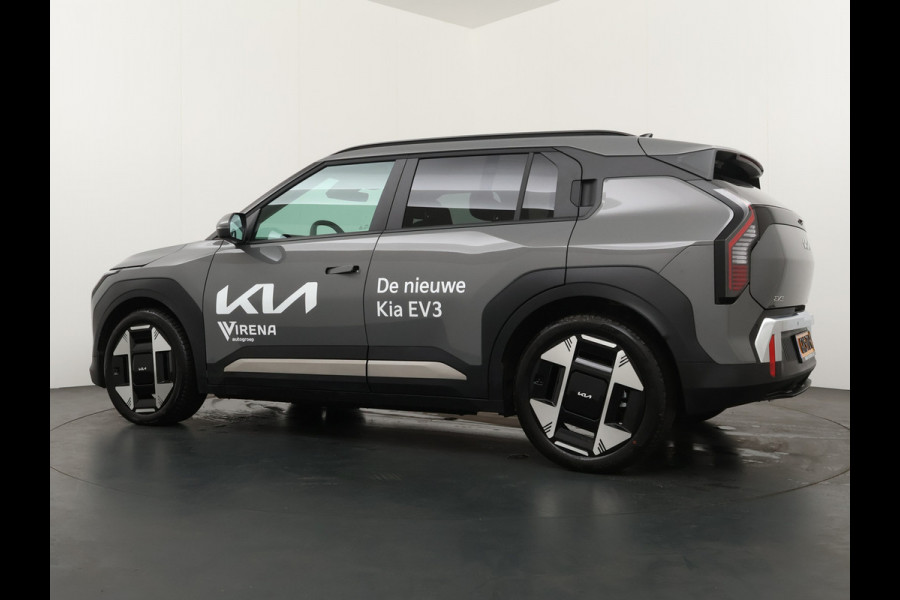 Kia EV3 Plus Advanced 81.4 kWh - Rijdende Demo - Draadloze Apple CarPlay / Android Auto - Stoel en stuurwiel verwarming - Panoramadak - Harman Kardon Audio - Dodehoek assistent - Fabrieksgarantie tot 11-2031