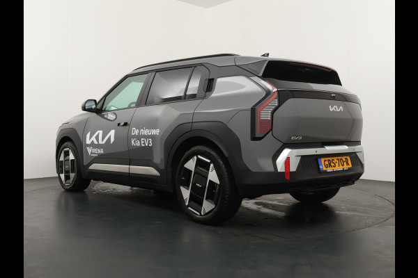 Kia EV3 Plus Advanced 81.4 kWh - Rijdende Demo - Draadloze Apple CarPlay / Android Auto - Stoel en stuurwiel verwarming - Panoramadak - Harman Kardon Audio - Dodehoek assistent - Fabrieksgarantie tot 11-2031