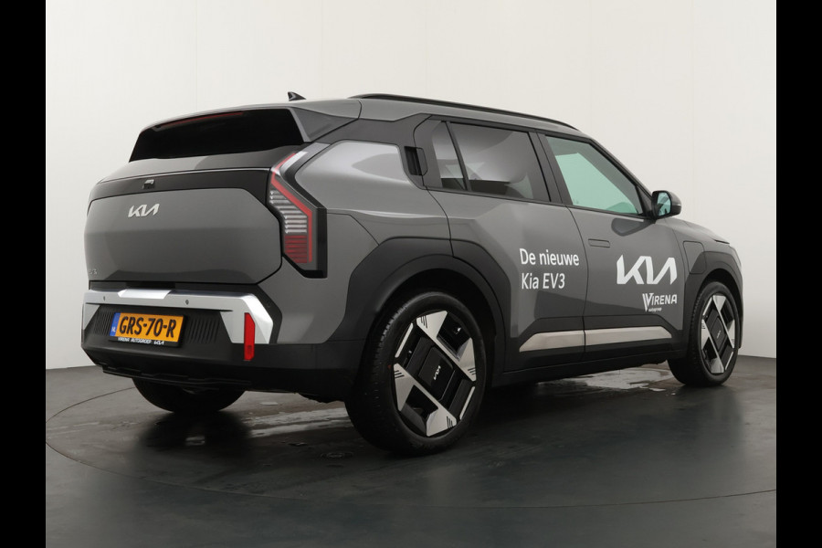Kia EV3 Plus Advanced 81.4 kWh - Rijdende Demo - Draadloze Apple CarPlay / Android Auto - Stoel en stuurwiel verwarming - Panoramadak - Harman Kardon Audio - Dodehoek assistent - Fabrieksgarantie tot 11-2031