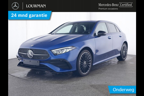 Mercedes-Benz A-Klasse 250 e AMG Face Lift Plug-In Hybride | AMG Line | Night Pakket | Sfeerverlichting | 11 kW Laden | Stuur en Stoelverwarming | Inclusief 24 maanden MB Certified garantie voor Europa.