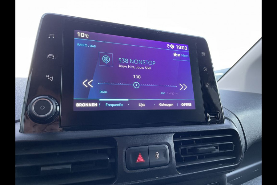Peugeot Partner 1.5 BlueHDI E6 102pk Premium BPM Vrij! Lease €185 p/m, Airco, Carplay/Android, PDC, Cruise controle, onderhoudshistorie aanwezig