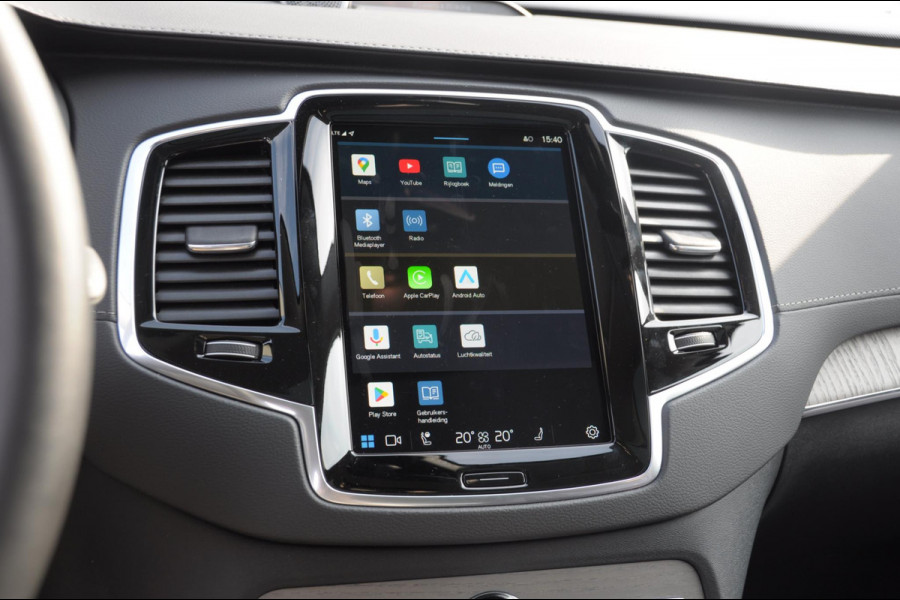 Volvo XC90 T8 455PK Recharge AWD Ultra Dark Long range / Luchtvering / Polestar Tuning / HEICO verlaging / Trekhaak / Head-up display / Stoelverwarming en ventilatie / Massagestoelen / Memory seats / Adaptive cruise control / 360 Camera /