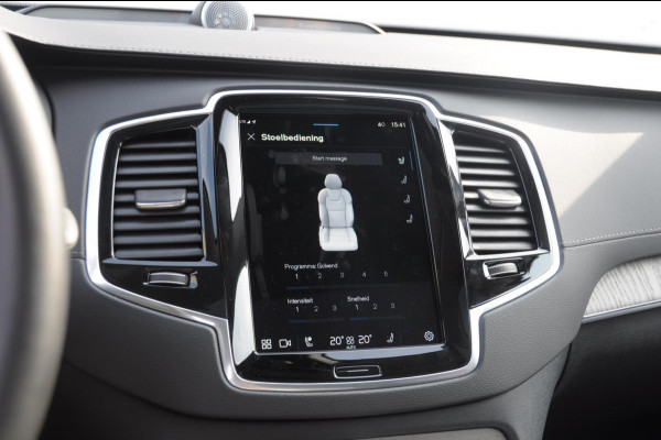 Volvo XC90 T8 455PK Recharge AWD Ultra Dark Long range / Luchtvering / Polestar Tuning / HEICO verlaging / Trekhaak / Head-up display / Stoelverwarming en ventilatie / Massagestoelen / Memory seats / Adaptive cruise control / 360 Camera /