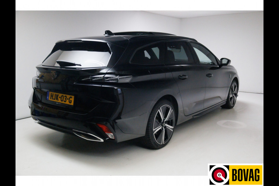 Peugeot 308 SW 1.6 Plug-in Hybrid 225 GT | Panoramadak | Leer | Adaptieve cruise | Focol premium audio Stoel en stuurwielverwarming, Electrische stoel met memory, 360 camera, Electrische klep, All-season