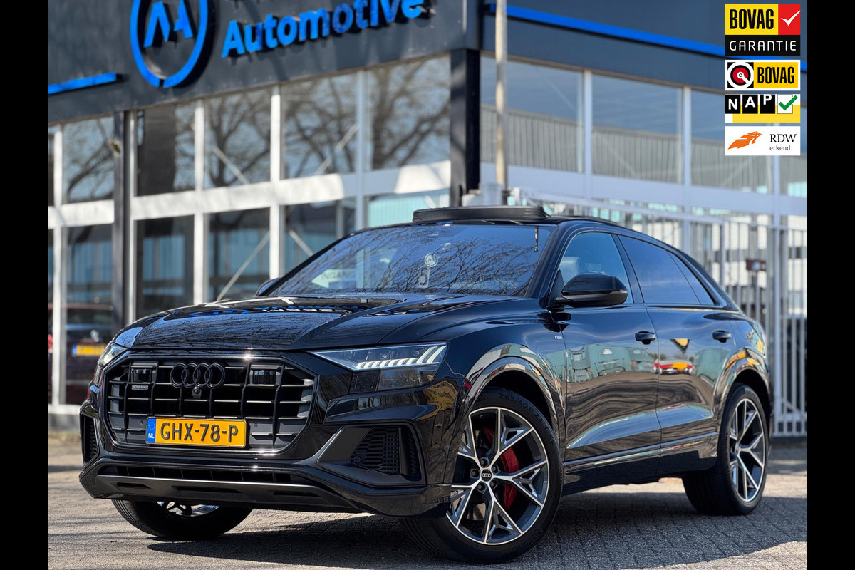 Audi Q8 60 TFSI e quattro Competition Adaptive Pano B&O Lane assist Keyless 3D-cam Head up Digital dashboard Massage Dealeronderho Audi Q8 60 TFSI e quattro Competition Adaptive Pano B&O Lane assist Keyless 3D-cam Head up Digital dashboard Massage Dealeronderho