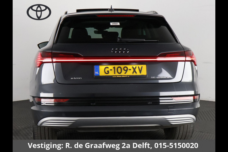 Audi e-tron 50 Quattro Black Edition Plus 71 kWh | Navigatie | Schuif-/Kanteldak | Privacy Glass |