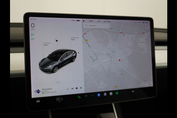 Tesla Model 3 Long Range AWD 75kWh IVOOR 463PK 18" FSD-Full Self Driving Computer Premium Audio 4wd AutoPilot Panoramadak Camera's Leer Adapti Ecc Dual-Motor Keyless Stoel+Achterbank verwarming Electr.Stoelen+Memory+Easy-Entry WiFi Origineel Nederlandse auto Grootste accu Tot 16,5kwh thuis laden. Accu/Motor Garantie tot 27-12-2027 max 192.000km