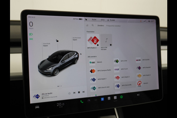 Tesla Model 3 Long Range AWD 75kWh IVOOR 463PK 18" FSD-Full Self Driving Computer Premium Audio 4wd AutoPilot Panoramadak Camera's Leer Adapti Ecc Dual-Motor Keyless Stoel+Achterbank verwarming Electr.Stoelen+Memory+Easy-Entry WiFi Origineel Nederlandse auto Grootste accu Tot 16,5kwh thuis laden. Accu/Motor Garantie tot 27-12-2027 max 192.000km