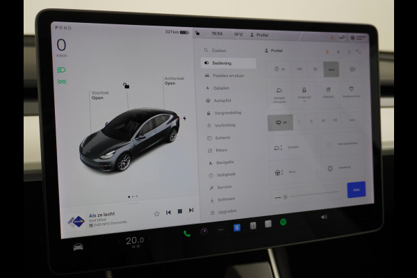 Tesla Model 3 Long Range AWD 75kWh IVOOR 463PK 18" FSD-Full Self Driving Computer Premium Audio 4wd AutoPilot Panoramadak Camera's Leer Adapti Ecc Dual-Motor Keyless Stoel+Achterbank verwarming Electr.Stoelen+Memory+Easy-Entry WiFi Origineel Nederlandse auto Grootste accu Tot 16,5kwh thuis laden. Accu/Motor Garantie tot 27-12-2027 max 192.000km