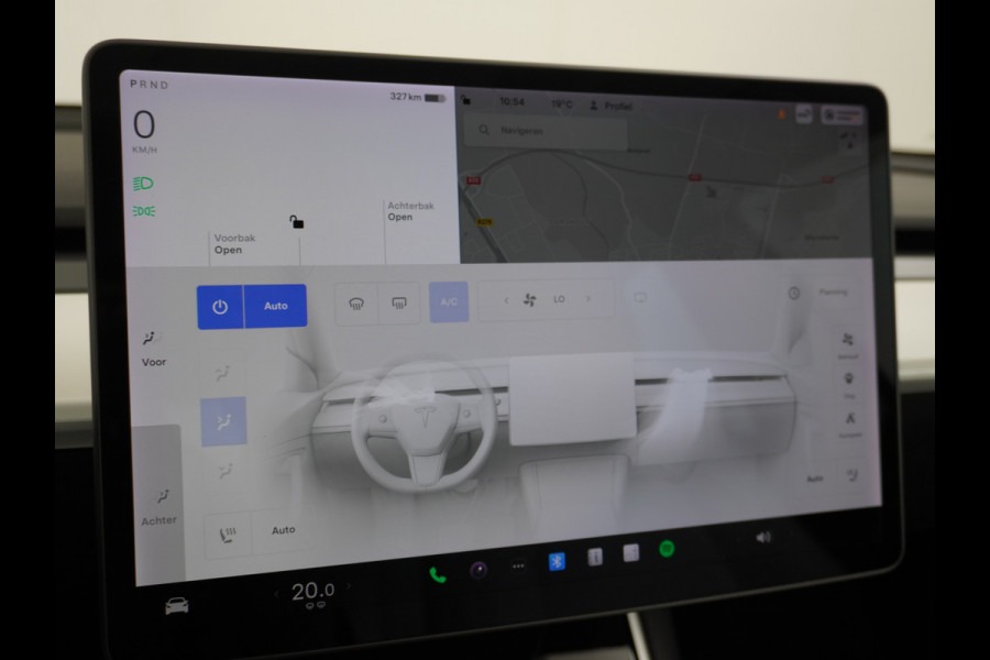 Tesla Model 3 Long Range AWD 75kWh IVOOR 463PK 18" FSD-Full Self Driving Computer Premium Audio 4wd AutoPilot Panoramadak Camera's Leer Adapti Ecc Dual-Motor Keyless Stoel+Achterbank verwarming Electr.Stoelen+Memory+Easy-Entry WiFi Origineel Nederlandse auto Grootste accu Tot 16,5kwh thuis laden. Accu/Motor Garantie tot 27-12-2027 max 192.000km