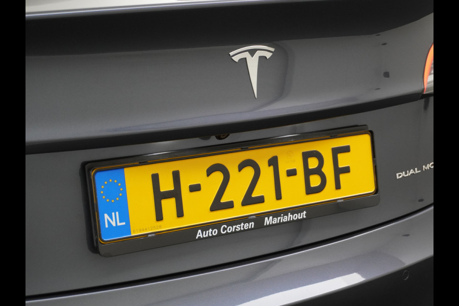 Tesla Model 3 Long Range AWD 75kWh IVOOR 463PK 18" FSD-Full Self Driving Computer Premium Audio 4wd AutoPilot Panoramadak Camera's Leer Adapti Ecc Dual-Motor Keyless Stoel+Achterbank verwarming Electr.Stoelen+Memory+Easy-Entry WiFi Origineel Nederlandse auto Grootste accu Tot 16,5kwh thuis laden. Accu/Motor Garantie tot 27-12-2027 max 192.000km