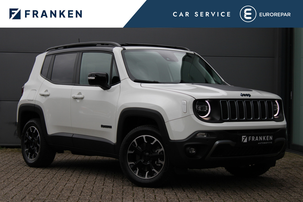 Jeep Renegade 4xe 240 Plug-in Hybrid Electric Upland | Panoramadak | Winterpakket | Led | Camera | Parkeer assistent Jeep Renegade 4xe 240 Plug-in Hybrid Electric Upland | Panoramadak | Winterpakket | Led | Camera | Parkeer assistent