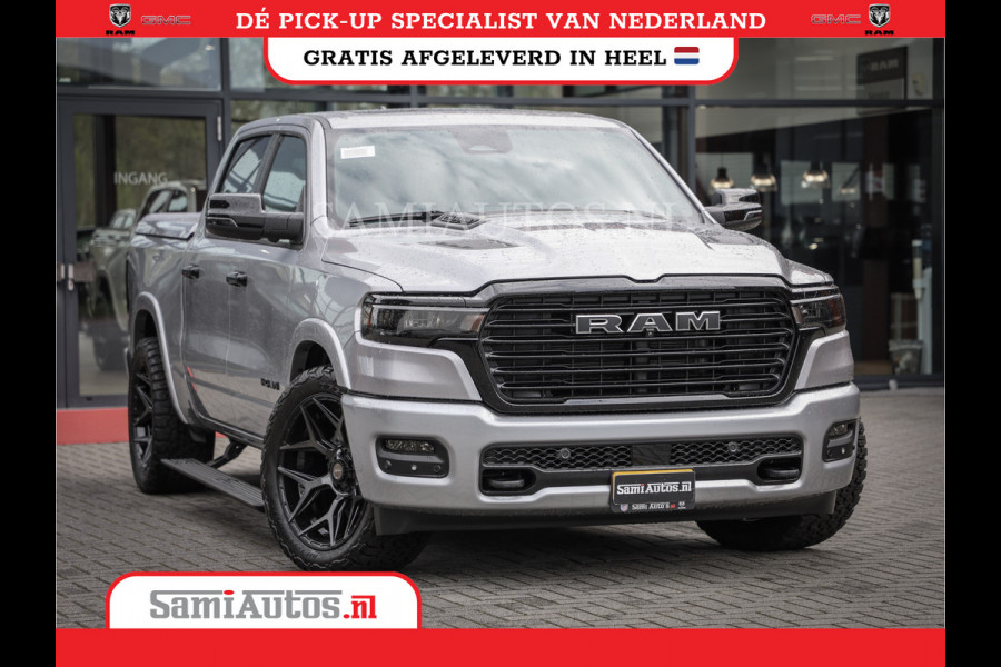 Dodge Ram PREMIUM EDITION | BOM VOL + 14.4 INCH SCHERM | LUCHTVERING | HUD | HURRICANE 420PK 636 Nm | PRIJS MET LPG EN COVER EN GARANTIE | DUBBELE CABINE | PICK UP | 5 PERSOONS | DC | GRIJSKENTEKEN | VOORRAAD NR 2215 - 4984