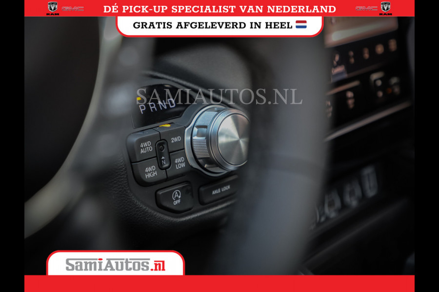 Dodge Ram PREMIUM EDITION | BOM VOL + 14.4 INCH SCHERM | LUCHTVERING | HUD | HURRICANE 420PK 636 Nm | PRIJS MET LPG EN COVER EN GARANTIE | DUBBELE CABINE | PICK UP | 5 PERSOONS | DC | GRIJSKENTEKEN | VOORRAAD NR 2215 - 4984