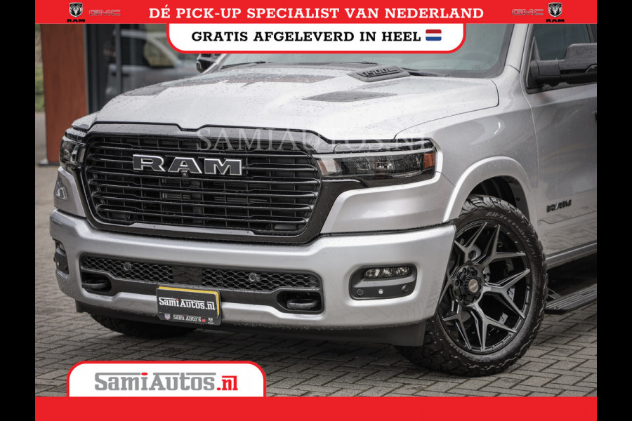 Dodge Ram PREMIUM EDITION | BOM VOL + 14.4 INCH SCHERM | LUCHTVERING | HUD | HURRICANE 420PK 636 Nm | PRIJS MET LPG EN COVER EN GARANTIE | DUBBELE CABINE | PICK UP | 5 PERSOONS | DC | GRIJSKENTEKEN | VOORRAAD NR 2215 - 4984