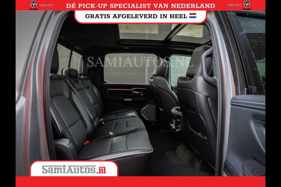 Dodge Ram PREMIUM EDITION | BOM VOL + 14.4 INCH SCHERM | LUCHTVERING | HUD | HURRICANE 420PK 636 Nm | PRIJS MET LPG EN COVER EN GARANTIE | DUBBELE CABINE | PICK UP | 5 PERSOONS | DC | GRIJSKENTEKEN | VOORRAAD NR 2215 - 4984