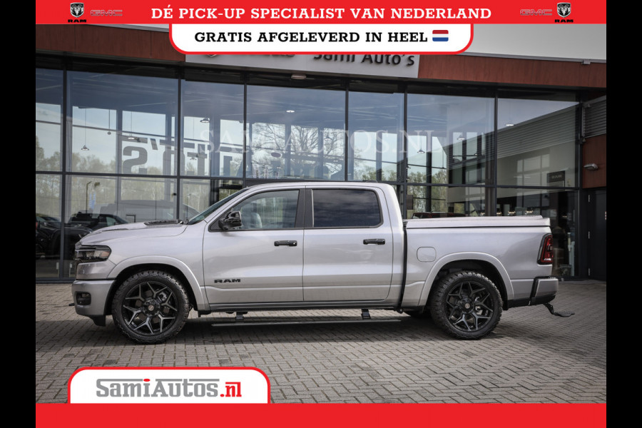 Dodge Ram PREMIUM EDITION | BOM VOL + 14.4 INCH SCHERM | LUCHTVERING | HUD | HURRICANE 420PK 636 Nm | PRIJS MET LPG EN COVER EN GARANTIE | DUBBELE CABINE | PICK UP | 5 PERSOONS | DC | GRIJSKENTEKEN | VOORRAAD NR 2215 - 4984