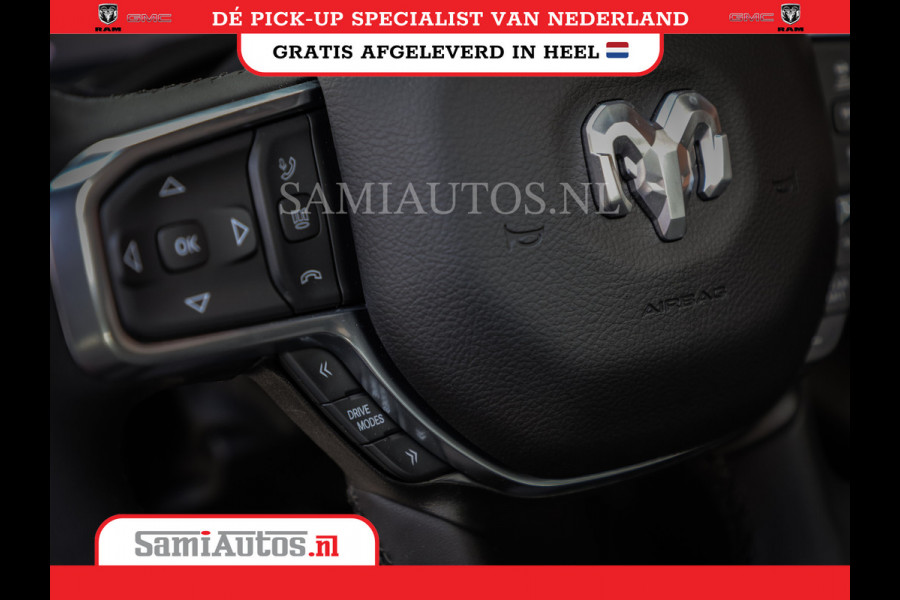 Dodge Ram PREMIUM EDITION | BOM VOL + 14.4 INCH SCHERM | LUCHTVERING | HUD | HURRICANE 420PK 636 Nm | PRIJS MET LPG EN COVER EN GARANTIE | DUBBELE CABINE | PICK UP | 5 PERSOONS | DC | GRIJSKENTEKEN | VOORRAAD NR 2215 - 4984