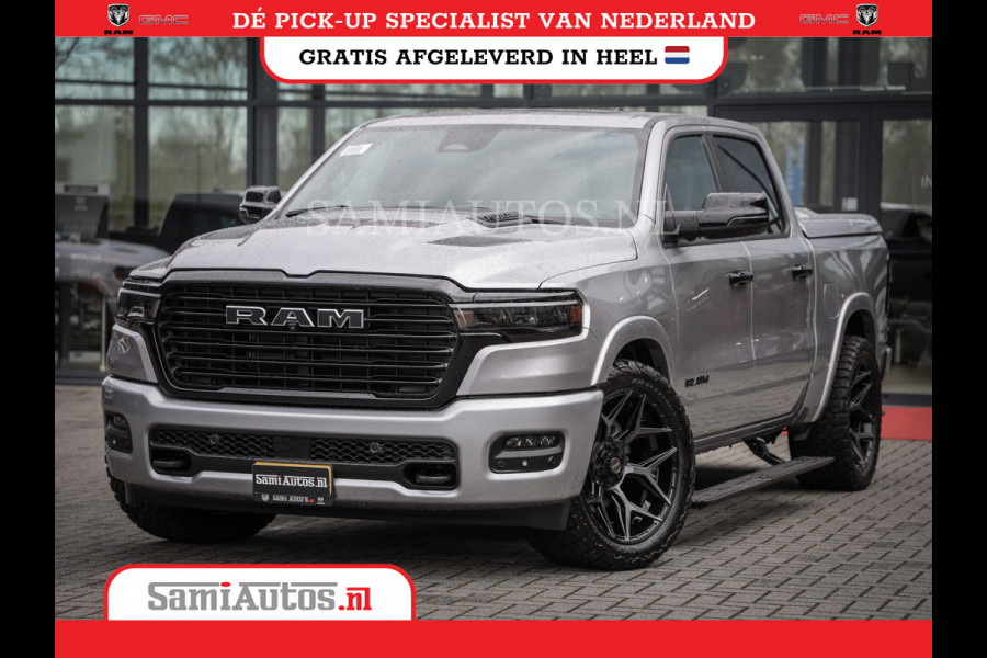 Dodge Ram PREMIUM EDITION | BOM VOL + 14.4 INCH SCHERM | LUCHTVERING | HUD | HURRICANE 420PK 636 Nm | PRIJS MET LPG EN COVER EN GARANTIE | DUBBELE CABINE | PICK UP | 5 PERSOONS | DC | GRIJSKENTEKEN | VOORRAAD NR 2215 - 4984