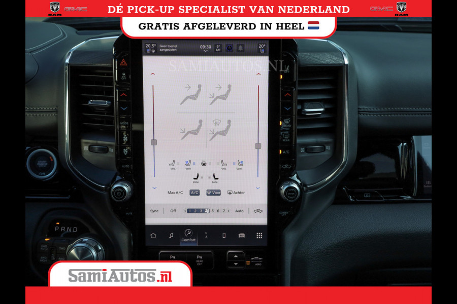 Dodge Ram PREMIUM EDITION | BOM VOL + 14.4 INCH SCHERM | LUCHTVERING | HUD | HURRICANE 420PK 636 Nm | PRIJS MET LPG EN COVER EN GARANTIE | DUBBELE CABINE | PICK UP | 5 PERSOONS | DC | GRIJSKENTEKEN | VOORRAAD NR 2215 - 4984